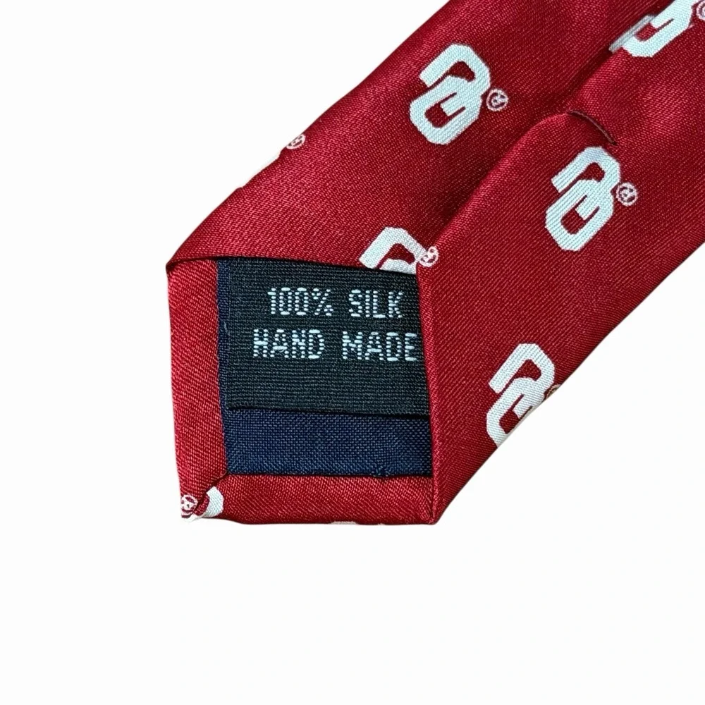 Vintage OU University Of Oklahoma Varsity Line By Neil Silk‎ Tie L: 57" W: 3.5" - Picture 3 of 5
